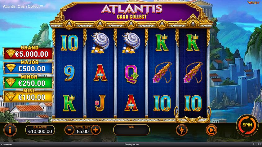 Game reel slot Atlantis: Cash Collect